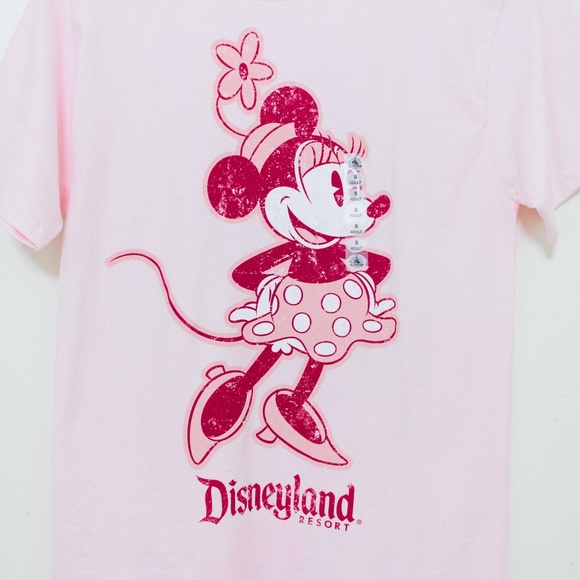 NWT Vintage Y2K Disneyland Hanes Minnie Mouse pink shirt - Picture 7 of 10
